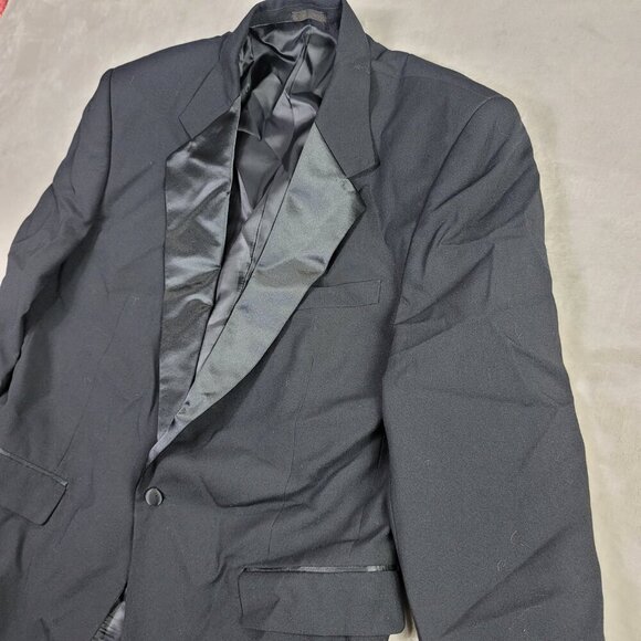 Giorgio Sant Angelo Vintage Black 100% Wool Men's Blazer Coat | Size 44L - Picture 2 of 8